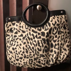Style & Co animal printed canvas tote with snap